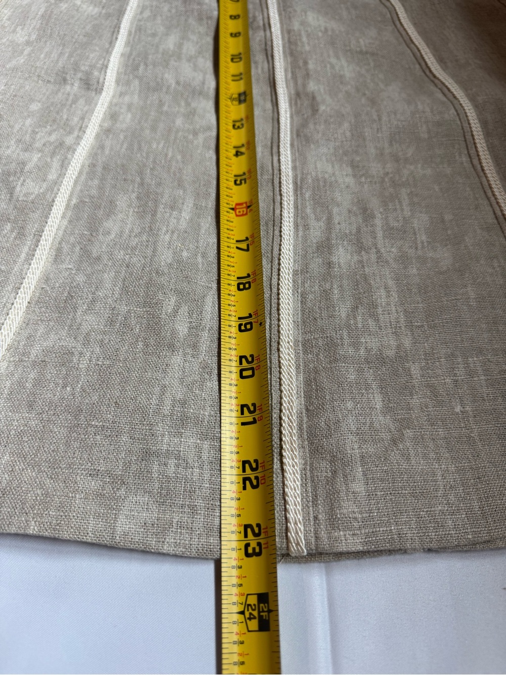 Blue Ice VTG 100% Linen Embroidered Midi Skirt Boho Coastal Minimalist Lagenlook - Picture 9 of 9